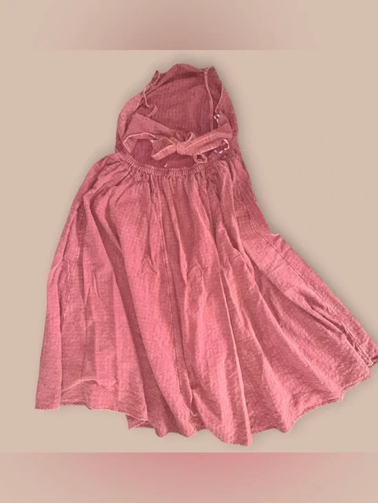 FESTI Tie Back Maxi Dress Size 2 Burgundy Flowy Lightweight Boho Romantic - Picture 4 of 5